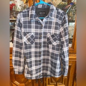Fleece plaid jacket
